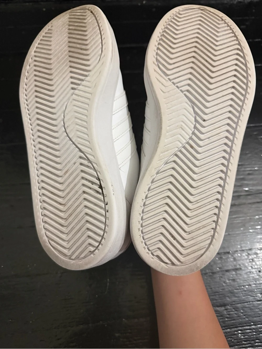 Adidas Grand Court 2.0 Cloud White Sneakers with Gold Metallic Details